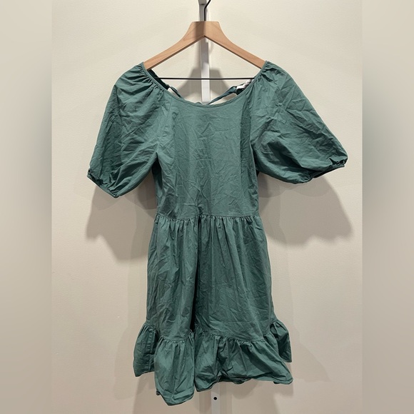 Peter Som X RTR‎ Green Puff Sleeve Dress Size 10 - Picture 2 of 10